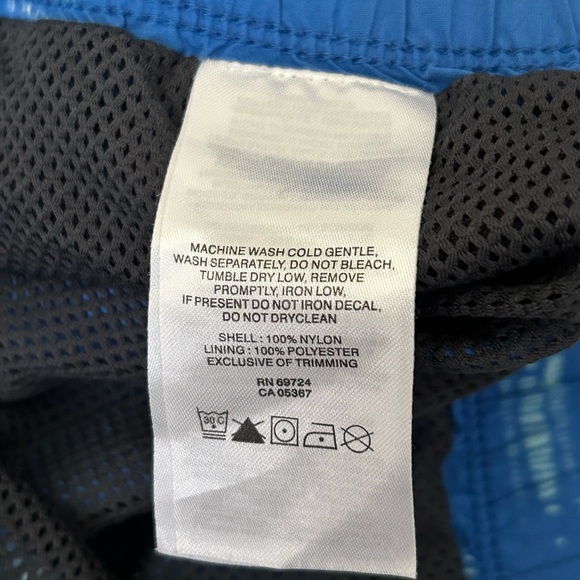 Columbia Mens Blue Swim Trunks Lined  Shorts Size M Belted Omni Shade - Picture 10 of 10